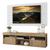 Rack com Painel e Suporte TV 65" com 2 portas Londres Multimóveis V3344 Rustic/Branco