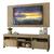 Rack com Painel e Suporte TV 65" com Rodízios Londres Multimóveis V3345 Rustic