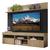 Rack com Painel e Suporte TV 65" Madri Multimóveis V3366 Rustic/Preto/Rustic