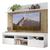 Rack com Painel TV 65" Madri Multimóveis V3365 Branco/Rustic/Branco