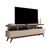 Rack Moderno para Sala TV 65" Vivare Wood 1.6 Giga Moveis OffWhite/Freijó