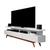 Rack para TV 70" Pes de Madeira Vivare Wood 1,80m Giga Moveis Branco