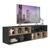 Rack TV 75" com Nichos e Pés Jazz Multimóveis V1023 P Preto/Rustic/Branco