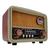 Rádio AM FM Retrô Vintage 109 Antigo Portátil Bluetooth Bateria Recarregável Bivolt 110v 220v a Tomada e Pilha com Lanterna Branco