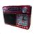 Rádio AM FM Retrô Vintage Portátil Bluetooth Bateria Recarregável Bivolt 110v 220v 135 Antigo a Tomada e Pilha com Lanterna Vermelho