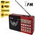 Rádio Fm Portátil Bluetooth Mp3 Entrada Cartão Sd Fone de Ouvido P2 Jd30 Vermelho