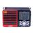 Radio portatil retro radio am-fm lelong le-613 Vermelho