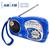 Rádio Relógio Analógico Leve Compacto Am Fm Som Alto LE603 Azul