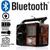 Radio Retro Com Bluetooth Fm Am Mp3 Alta Sensibilidade Recarregável USB Cartão Sd - ATURN SHOP MARROM