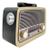 Rádio Retro Vintage Am Fm Sw Usb Bluetooth Bateria Recarregavel Aux Sd - Estilo Antigo Madeira Preto