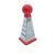 Ralador 3 faces de inox com silicone 15cm - Mozcada VERMELHO