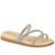 Rasteira Beira Rio Feminino Slide com Strass Pedras 8488.108 Creme cristal