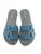 Rasteira Plástica Slide Macarena Fashion Feminino Adulto Ref 118MFA014 Azul