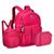 Rebecca Bonbon Kit com Mochila Grande Lancheira e Estojo Rosa