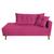 Recamier Azura 185 cm com Almofada Lado Esquerdo Suede - ADJ Decor Pink