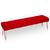 Recamier Estofada Casal King Size Luxo Veludo vermelho