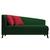 Recamier Heitor 160cm com Almofada Lado Direito Suede - Doce Sonho Móveis Verde/Vermelho