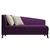 Recamier Heitor 185cm com Almofada Lado Direito Suede - Amarena Móveis Roxo/Bege