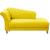 Recamier Sofá Divã Log Chaise 140cm Decoração para Recepção Sala de Espera Estudio Fotografia Salao Iza Nanda Decor Suede Amarelo
