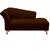 Recamier Sofá Divã Log Chaise 140cm Decoração para Recepção Sala de Espera Estudio Fotografia Salao Iza Nanda Decor Suede marrom