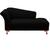 Recamier Sofá Divã Log Chaise 140cm Decoração para Recepção Sala de Espera Estudio Fotografia Salao Iza Nanda Decor Suede preto