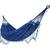 Rede De Descanso Algodão Casal Aconchego Decorativas Luxo Gigante Azul com listrado