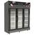 Refrigerador/Expositor Vertical AS-3/B Auto Serviço 3 Portas Conservex Cinza Escuro