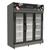 Refrigerador/Expositor Vertical Auto Serviço AS-3/L - 3 Portas Iluminação LED Temperatura 0 a +7C   - Conservex Cinza Escuro