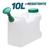 Regador De Plástico Resistente Bico Com Rosca 10l Resistente Branco e Verde