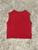 Regata Cropped Canelado Gola Redonda Moda Feminina Vermelho