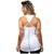 Regata Feminina Academia Alongada Fitness Cobre Bumbum detalhe costas Branco