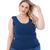 Regata Feminina Básica Blusa Plus Size 2005.1.c1 Marinho