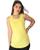 Regata Feminina Blusa Longline T shirt Tapa Bumbum Sobre Legging Academia Recorte Nadador Moda Fitness Amarelo