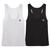 Regata Feminina Fitness em Tecido Dry-Fit Kit 2 cores para academia e exercícios - Branco+Preto Branco