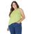 Regata feminina mullet algodão plus size g1 ao g5 malwee Verde limão