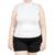 Regata Gola Alta Plus Size Branco