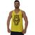 Regata Menos Cavada Masculina MXD Conceito Owl and Skull Amarelo