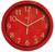 Relógio 6719 de Parede Alumínio 30 cm Vermelho Vidro Herweg Vermelho