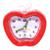Relógio Analógico Com Despertador Maçã Vermelho Decorar ZB2009 Vermelho