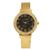 Relógio Bracelete Feminino Cansnow Luxo C38 Aço Inoxidável Dourado/Preto
