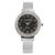 Relógio Bracelete Feminino Cansnow Luxo C38 Aço Inoxidável Prata/Preto