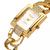 Relógio Bracelete Feminino Lvpai Pulseira Quadrado C/ Estojo Dourado
