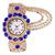 Relógio brilhante Rhinestone Watch, stress, pulseira ajustável bonito e moderno - Rhinestone Azul