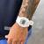 Relógio Cronógrafo De Quartzo Display Led Para Homens Para Esportivo Moda Digital Branco