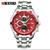 Relógio Curren 8023 Luxo Masculino Aço Inoxidável Estojo Vermelho