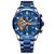 Relógio Curren Cronógrafo + Calendário + Lançamento Especial Azul