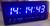 Relógio de led digital parede 4600 calendário temperatura led azul