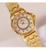 Relógio de Luxo Feminino Strass Bee Sister FA 1506 Ouro