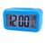 Relógio De Mesa Despertador Alto Calendário Data Digital Azul
