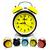 Relógio De Mesa Despertador Mecânico Lumeros E Som Grande LE8103 Amarelo